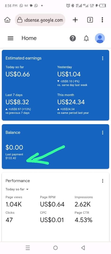 1X Payment Received NIGERIA π³π¬ AdSense Available